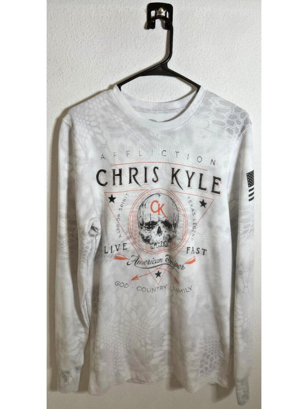 Affliction Chris Kyle Men's L Shirt Pullover Long Sleeve Unworn American Sniper